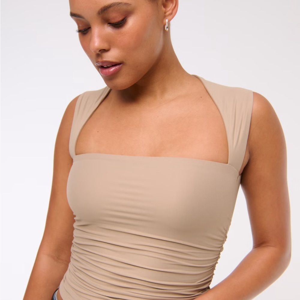 Abercrombie & Fitch Tan Sleeveless Top